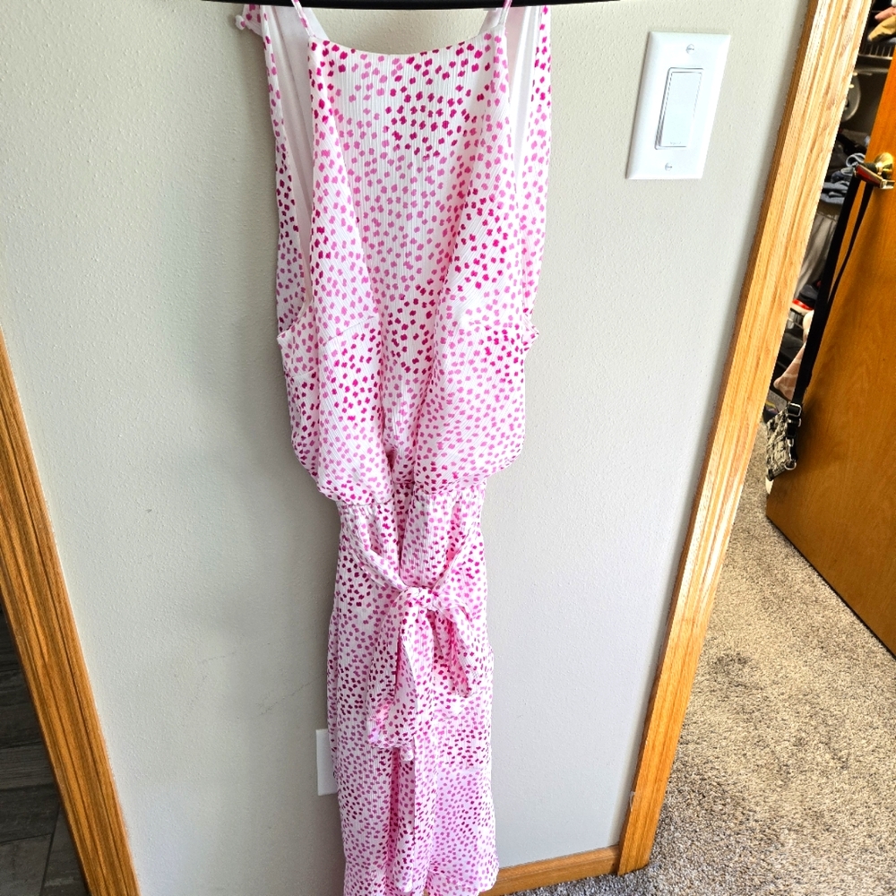 Express asymmetrical dot dress